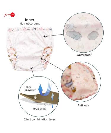 Girls' Plastic Underwear Covers 3T-4T | Pack of 4 Diaper Cover Training Pants | Rubber Pants for Toddlers and Babies - Buy Online on GoSupps.com