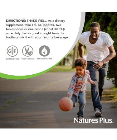 NaturesPlus Source of Life Gold Multivitamin Liquid - 30 oz - with Vitamins D3 B12 & K2 - Blood Bone & Immune Support - Vegetarian & Gluten Free - 30 Servings 30 Ounce (Pack of 1) - Buy Online on GoSupps.com