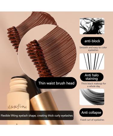 Waterproof Eyelash Mascara - 2.5g Waterproof Mascara Makeup Mascara Volume And Length Mascara For Lash Mascara liquid l ash Extensions | Smudge Proof Eye Lash Mascara For Sensitive Eyes Volume 02#brown 02#brown - Buy Online on GoSupps.com