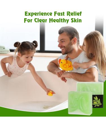 Antibacterial Tea Tree Soap Organic Tea Tree Oil Soap Antifungal Scrub Soap Bar Natural Cleanser Acne Athletes Foot Healthy Feet Skin Nails| Paraben and Cruelty Free 100g - Buy Online on GoSupps.com