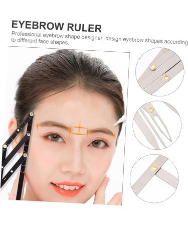 NOLITOY 3pcs Eyebrow Scale 3 Point Positioning Ruler Bladee Measuring Tool Second Generation Adjustable Gold 16X4.5X0.6CMx3pcs Silverx3pcs - Buy Online on GoSupps.com