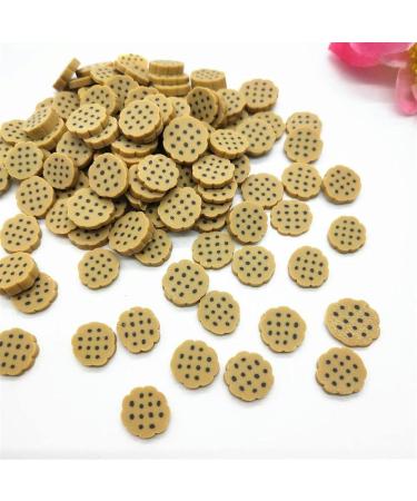  20G 1Cm Big Brown Biscuits Polymer Clay Cookie Slices For DIY Fruit Clay Slices Charms Polymer Clay Nail Art Decoration for DIY Nail Art Biscuits 5mm - Buy Online on GoSupps.com