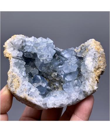Crystal Rough Natural Crystal Rough Natural Celestite Cluster from Madagascar 1ech 2-3" 80-110g ech - Buy Online on GoSupps.com
