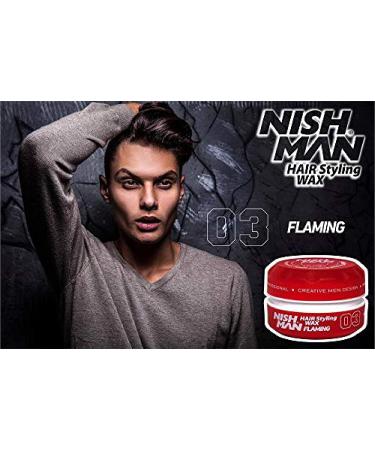 NISHMAN 03 Hair Styling Wax Flaming Red - 150ml XL Strawberry | International Shipping Available - Buy Online on GoSupps.com