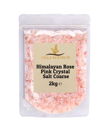 Himalayan Rose Pink Salt (Coarse) 2kg | Unrefined No Additives Resealable Pouch by Villa Nostrum