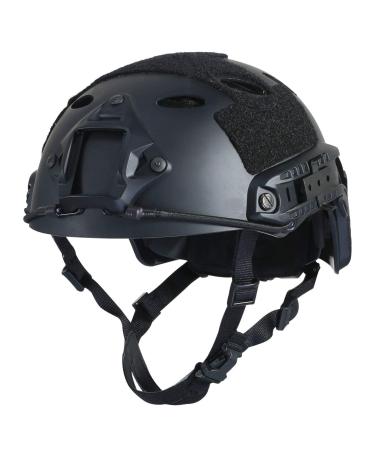 HYOUT Fast Base Jump Helmet PJ Style Airsoft Helmets U.S Military Tactical Helmet for Paintball Outdoor Sports Hunting Shooting PJ-BK