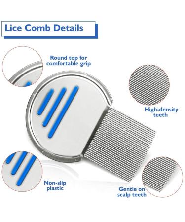 Stainless Steel Lice Removal Comb - Reusable Treatment for Kids, Adults, and Pets - Buy Online on GoSupps.com