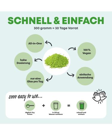Daily Greens Superfood Powder - Vegan Protein & Fiber Alternative to Athletic Greens | 300g Smoothie Mix with Vitamins & Minerals - Buy Online on GoSupps.com