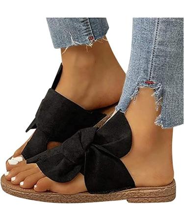 Sandals Big Toe Bone Correction Sandals Foot Orthopedic Shoes with Arch Support Beach Travel Slippers for Women Valgus Bunion Black 41 41 Black