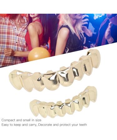 Hip Hop Teeth Set - Golden Alloy Braces for Halloween Festival Party - Protect & Decorate Your Smile - Buy Online on GoSupps.com