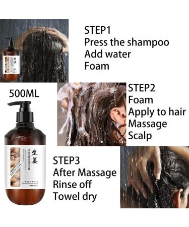  HADAVAKA Ginger Shampoo Moisturising And Nourishing Shampoo Deep Cleansing Hair Shampoo For Men And Women Ginger Strengthening Hairroots Fluffy Smooth Shampoo For All Hairtypes 500ML - Buy Online on GoSupps.com