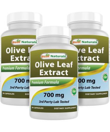 Best Naturals Olive Leaf Extract 700 Mg 90 Capsules - Pack of 3