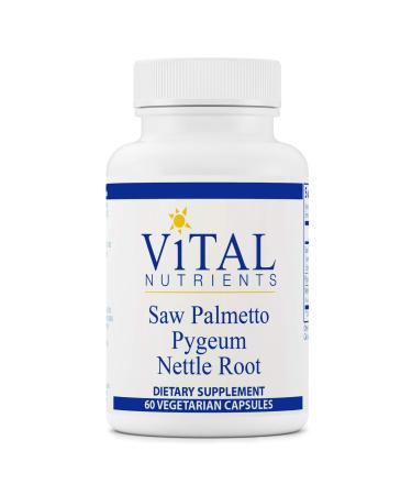 Vital Nutrients - Saw PalmettoPygeumNettle Root - Supports Healthy Prostate Function - 60 Vegetarian Capsules per Bottle