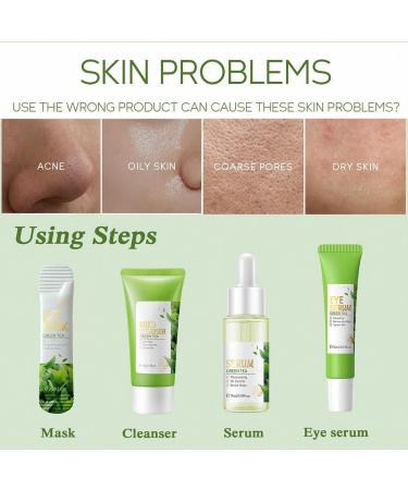 ILOVMUP Organic Skin Care Gift Sets for Teenage Girls Green Tea Skincare Set Korean Skincare Set for Women Gifts Skin Care Sets & Kits with Cleanser Serum Eye Cream Clay Mask Gift Card - Buy Online on GoSupps.com