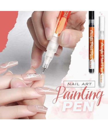 Waterproof Nail Art Malstift Set | 4PC Gel Nail Polish Graffiti Pen for 3D DIY Designs - Buy Online on GoSupps.com