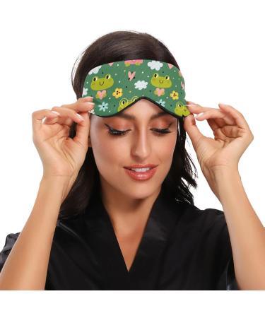 Light Blocking Breathable Eye Mask for Men and Women - Adjustable for Travel, Yoga, Meditation - Funny Frogs Design - Deep Sleep Comfort - Buy Online on GoSupps.com