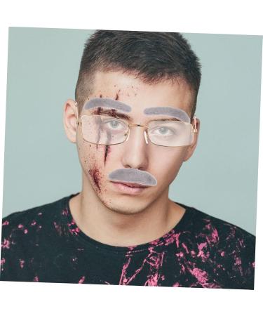 Old Man Beard Costume Set | Realistic Fake Beard Mustache & Glasses for Men - Perfect Cosplay Accessories - Buy Online on GoSupps.com