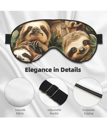 SSIMOO Cute Sloth Soft Sleep Eye Mask | Breathable Travel Eye Patch for Women | Ideal for Relaxation & Sleep - Buy Online on GoSupps.com