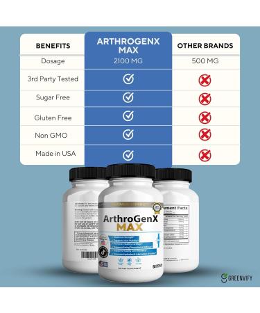 GREENVIFY ArthroGenX MAX Joint Support Supplement 60 Capsules 20 Day Supply (1) - Buy Online on GoSupps.com