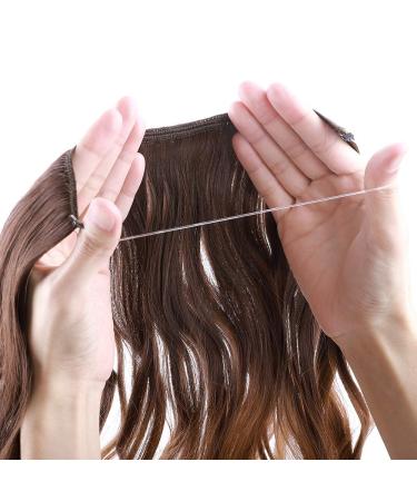 Silk-Co Adjustable Rubber Band Hair Extensions - Invisible Cord Light Brown to Chestnut Brown 50cm Synthetic Women s Hairpieces - Buy Online on GoSupps.com