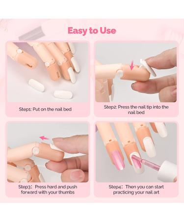 Flexible Practice Hand for Acrylic Nails + 300PCS Nail Tips & Tools - Nail Technician Training Kit - Buy Online on GoSupps.com