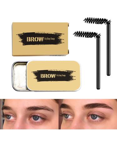 SEMINISMAR Eyebrow Gel Soap Kit Soap Brows Control Freak Eyebrow Soap Eyebrow Gel Waterproof and Long-Lasting Eyebrow Soap Eyebrow Styling Gel Soap Brow Lift Eyebrow Kit 2 PCS