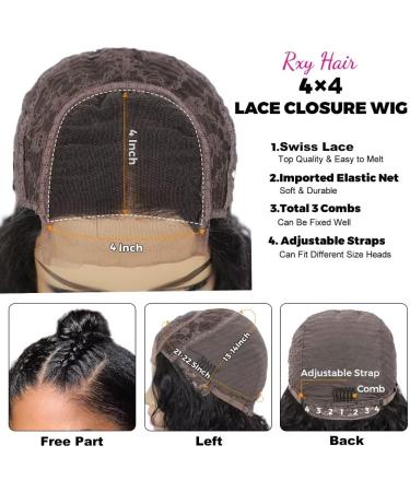 4x4 Bob Wig 12 Inch Human Hair Wig for Black Women - Pre Plucked with Baby Hair, 150% Density, Natural Color 12inch - Buy Online on GoSupps.com