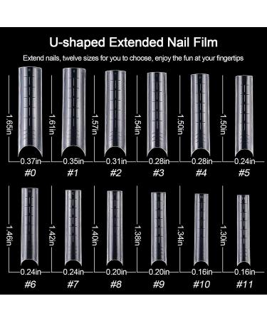 Kalolary Nail Extension Set - 120 U-Curve Nail Tips 50 Art Forms Nail Clips & Dual-Ended Brush | DIY Nail Art Tools for Stunning Manicures - Buy Online on GoSupps.com