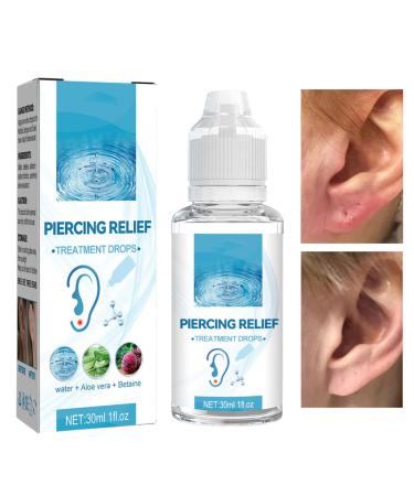 Cleaning solution for ear piercings natural and gentle solution for ear hole stinging - piercing cleaner for women and men with ear piercing nasal needle hole nail boiler