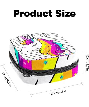 Cute Magical Unicorn Rainbow Storage Bag | Portable Menstrual Pad & Cup Pouch for Teen Girls and Women - International Shipping Available - Buy Online on GoSupps.com