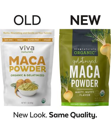 Viva Naturals Organic Maca Powder - 16oz | Premium Superfood for Energy & Balance - Buy Online on GoSupps.com