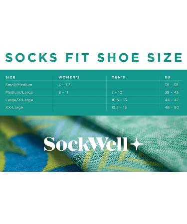 Sockwell Women's On the Spot Graduated Compression Socks - Medium/Large, Black - Buy Online on GoSupps.com