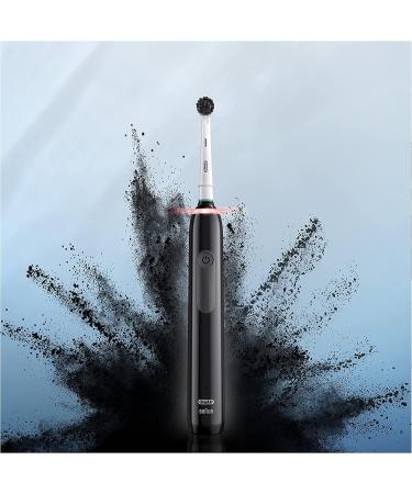 Oral-B Pro 3 Electric Toothbrush with Charcoal Infused Bristles | 3 Modes Teeth Whitening | Christmas Gift for Him/Her | 2 Pin UK Plug | 3000 Black - Buy Online on GoSupps.com