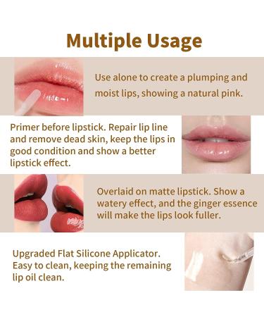 NewBang Natural Lip Maximizer Plumper Set - Day & Night Ginger Aloe Vera Serum - Lip Care for Fuller Plumping & Hydration - Reduce Fine Lines - 2pcs Set - Buy Online on GoSupps.com