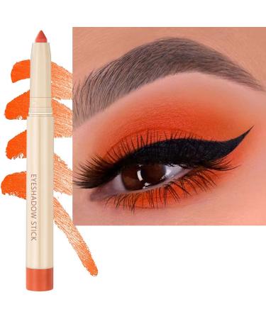 Metiplou Eyeshadow Stick Makeup Cream Shimmer Smooth Glitter Eyeshadow Pencil  Hypoallergenic Waterproof Long Lasting Eyeshadow  Create High-Impact  Multi-Dimensional Eyes Look (Orange  03)
