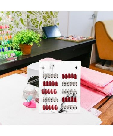 Minkissy Nail Display Board Nail Decoration False Nail Sample Sticks Pearl Scrunchies for Women Practice Color Sticks Manicure Tools Magnet Acrylic Display Stand Detachable - Buy Online on GoSupps.com