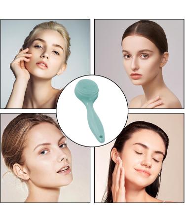 Fovolat Silicone Facial Cleansing Brush Face Brush Cleanser Multifunctional Soft Lightweight Waterproof Manual Handled Silicone Face Scrubber For Cleaning Massaging Army Green - Buy Online on GoSupps.com