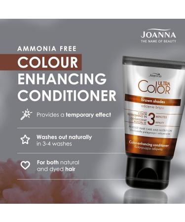 Joanna Ultra Color - Color Protecting Conditioner for Natural and Colored Brown Hair - Moisturizing - Ammonia Free - 100 ml - Buy Online on GoSupps.com
