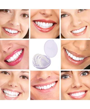 Buy 2 Pairs of Artificial Teeth Veneer - Instant Smile Braces & Temporary Dentures for a Perfect Bright Smile - Upper & Lower Snap-On Veneers - Buy Online on GoSupps.com