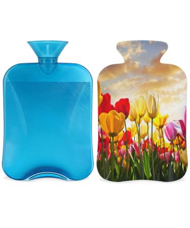 Flower field sunset w