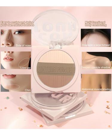 Contour Powder Makeup Palette | Matte Face Sculpting & Shading | Flawless Pressed Bronzer in 02 Grey Brown - International Shipping Available - Buy Online on GoSupps.com