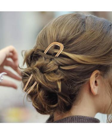 5.5 Large French Hair Pins for Thick Long Hair - 2 Prong Bun Hair Sticks (Pack of 2) - Buy Online on GoSupps.com