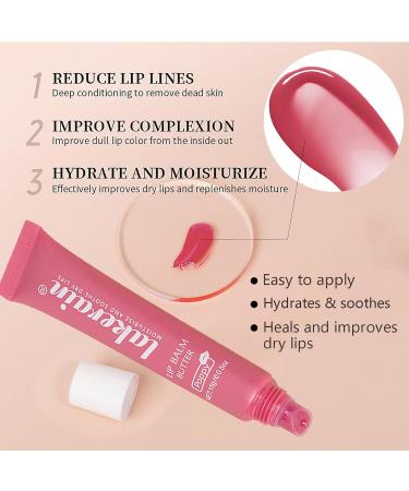Buy 4 Color Glossy Lip Butter Balm - Moisturizing Non-Sticky Lip Gloss & Plumping Tint for Soft Smooth Lips | International Shipping - Buy Online on GoSupps.com