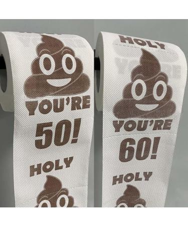 Clisted 2 Roll Funny Toilet Paper Roll Birthday Gifts for Women Men Gift Toilet Paper Bathroom Prank Joke Fun Paper 40 - Buy Online on GoSupps.com