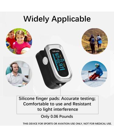 Buy Pulse Oximeter Fingertip 4 Data OLED Oxygen Meter with Respiration & Carry Bag Fast International Shipping - Buy Online on GoSupps.com