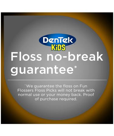 DenTek Kids Fun Flossers - Wild Fruit Flavored Floss Picks (75 Count x 6 Pack) - Removes Food & Plaque - Dental Care for Children - Buy Online on GoSupps.com