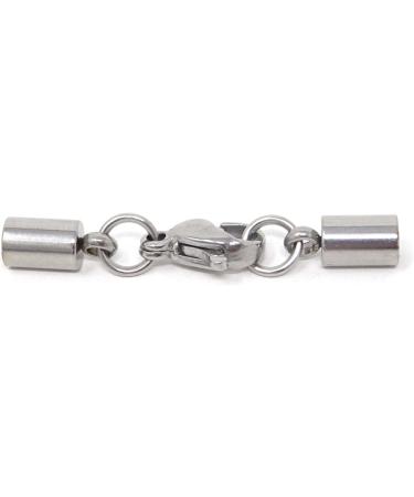 Honbay 10PCS 3mm Stainless Steel Leather Cord End Caps with Lobster Clasp for Jewelry Making - Buy Online on GoSupps.com
