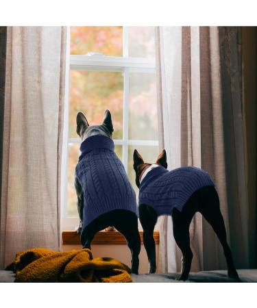 Hjumarayan Dog Sweater | Soft & Warm Knitted Sweater for Small Dogs | Reversible Design for Yorkshire Jack Russell Chihuahua | XS Marineblau - Buy Online on GoSupps.com