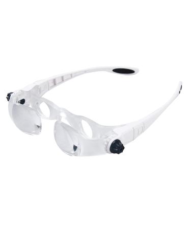 Mufly Adjustable TV Magnifying Glass 1.5X-3.8X Aid 0 to 300 Degree Far-Sightedness Eye Glasses with Headband Phone Holder