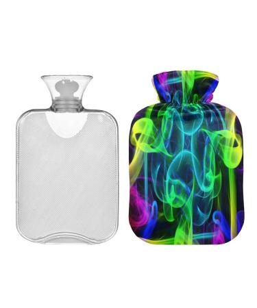 Fantasy Smoke abstract hot water bottle 1l winter hot water bottle Warm water bottle Soft plush cover Hand feet Warmer for children men women